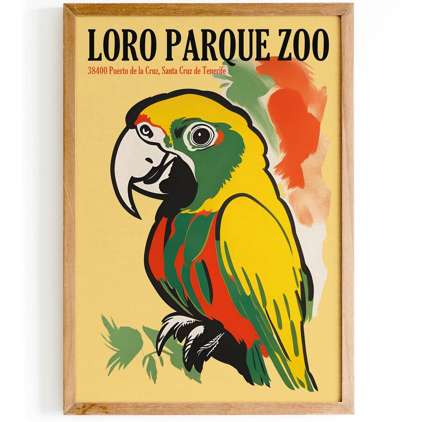 Loro Parqie Zoo Retro Parrot Poster - HypeSheriff