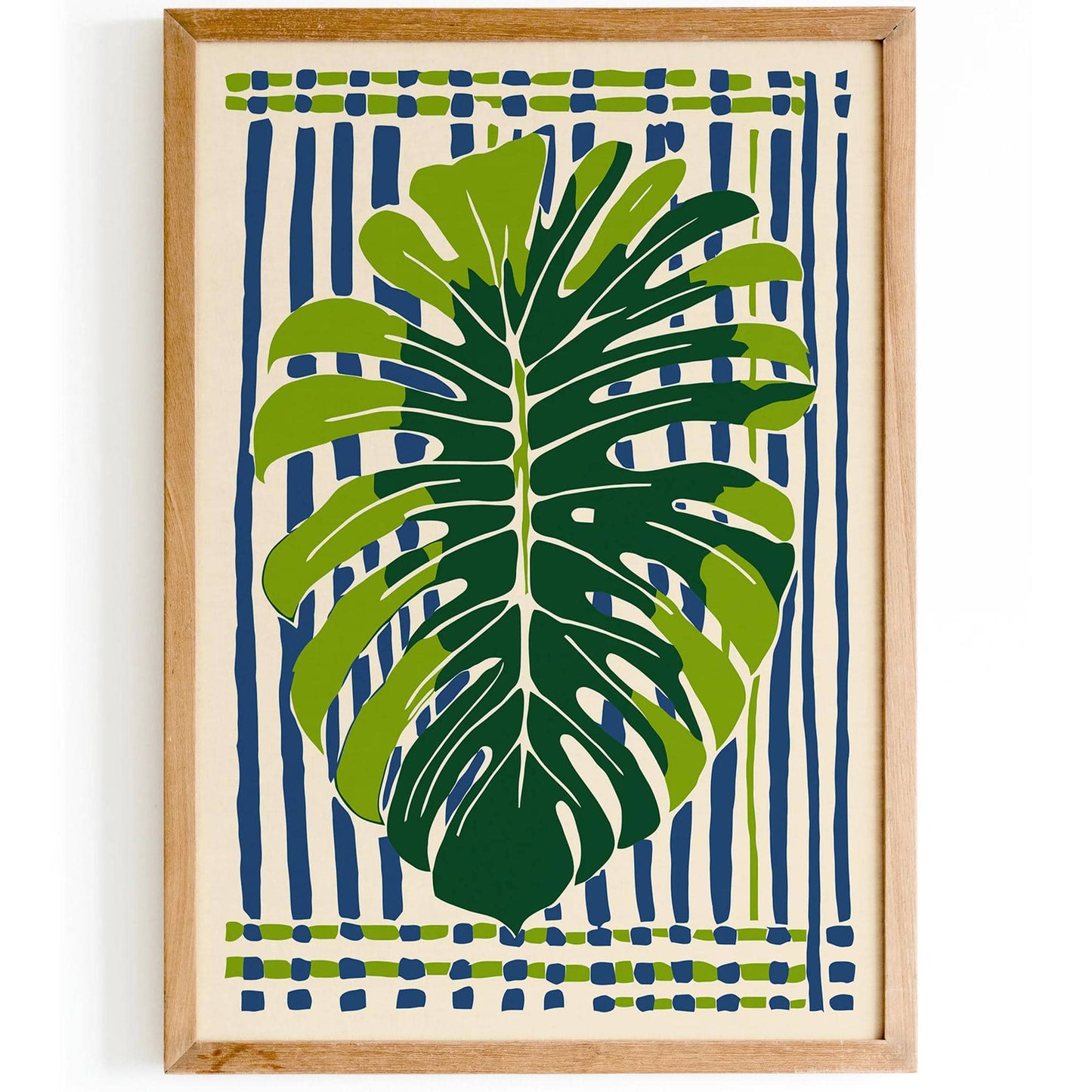 Eclectic Monstera Leaf Poster – Bold Green Botanical Wall Art