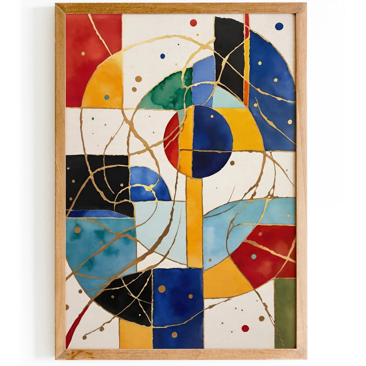 Modern Geometric Watercolor Poster