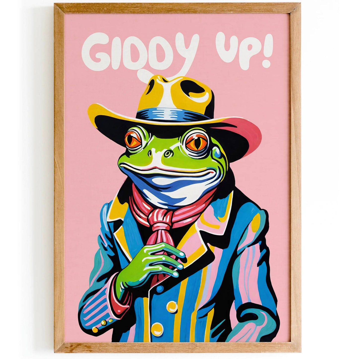 Giddy Up Cowboy Frog Poster