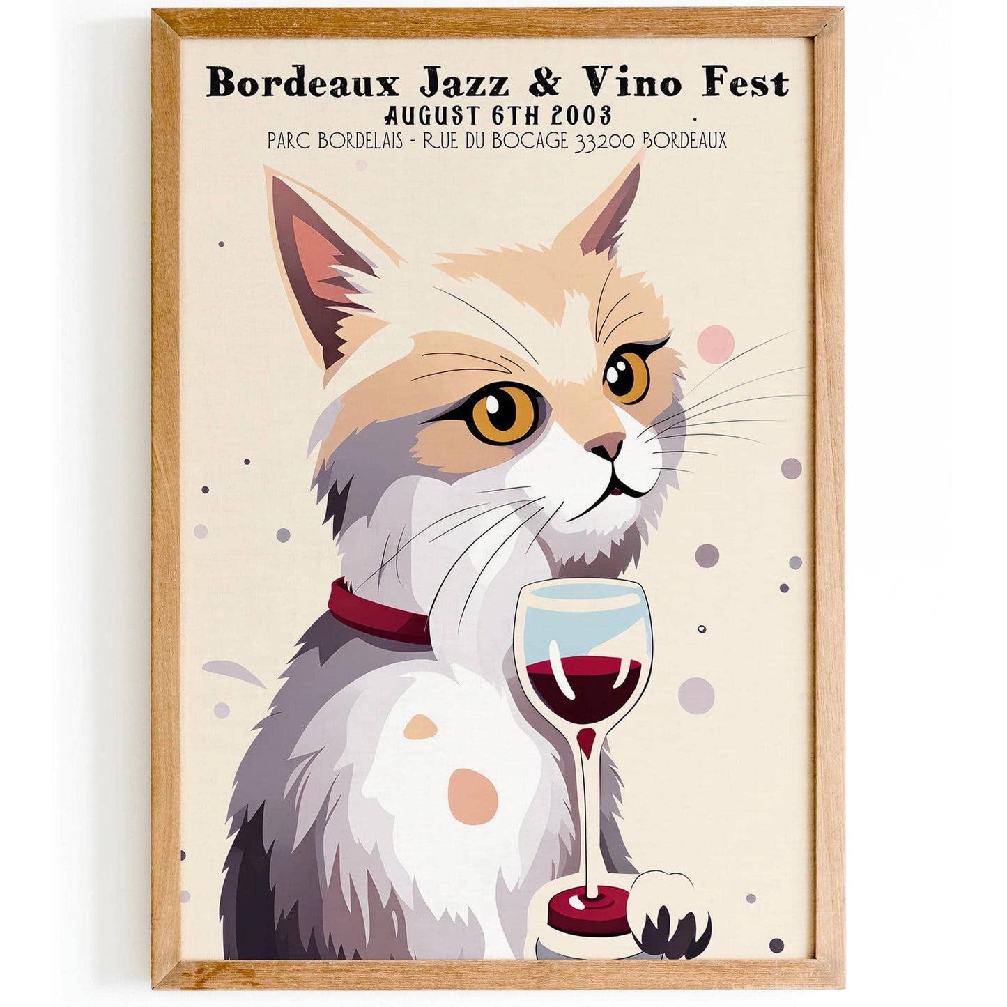 Bordeaux Jazz & Vino Fest 2003 Cat Poster - HypeSheriff
