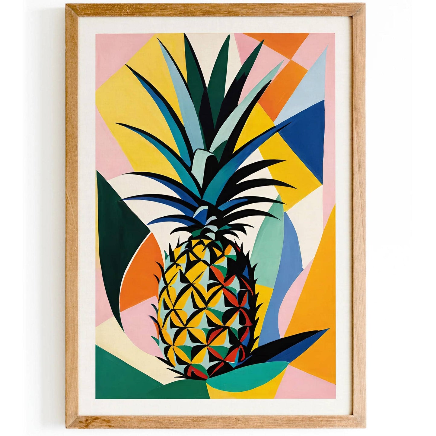 Colorful Retro Pineapple Wall Art - HypeSheriff