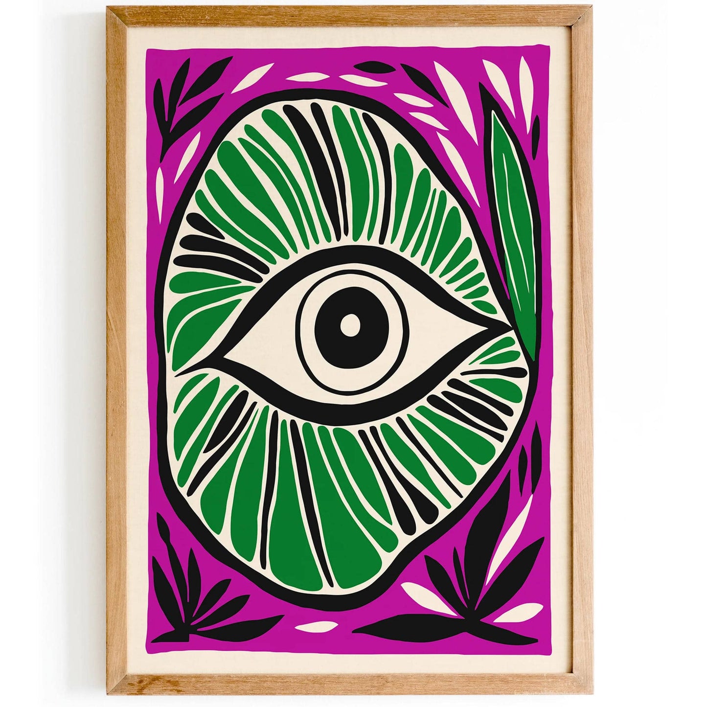 Green Eye Groovy Abstract Wall Art 2024 - HypeSheriff