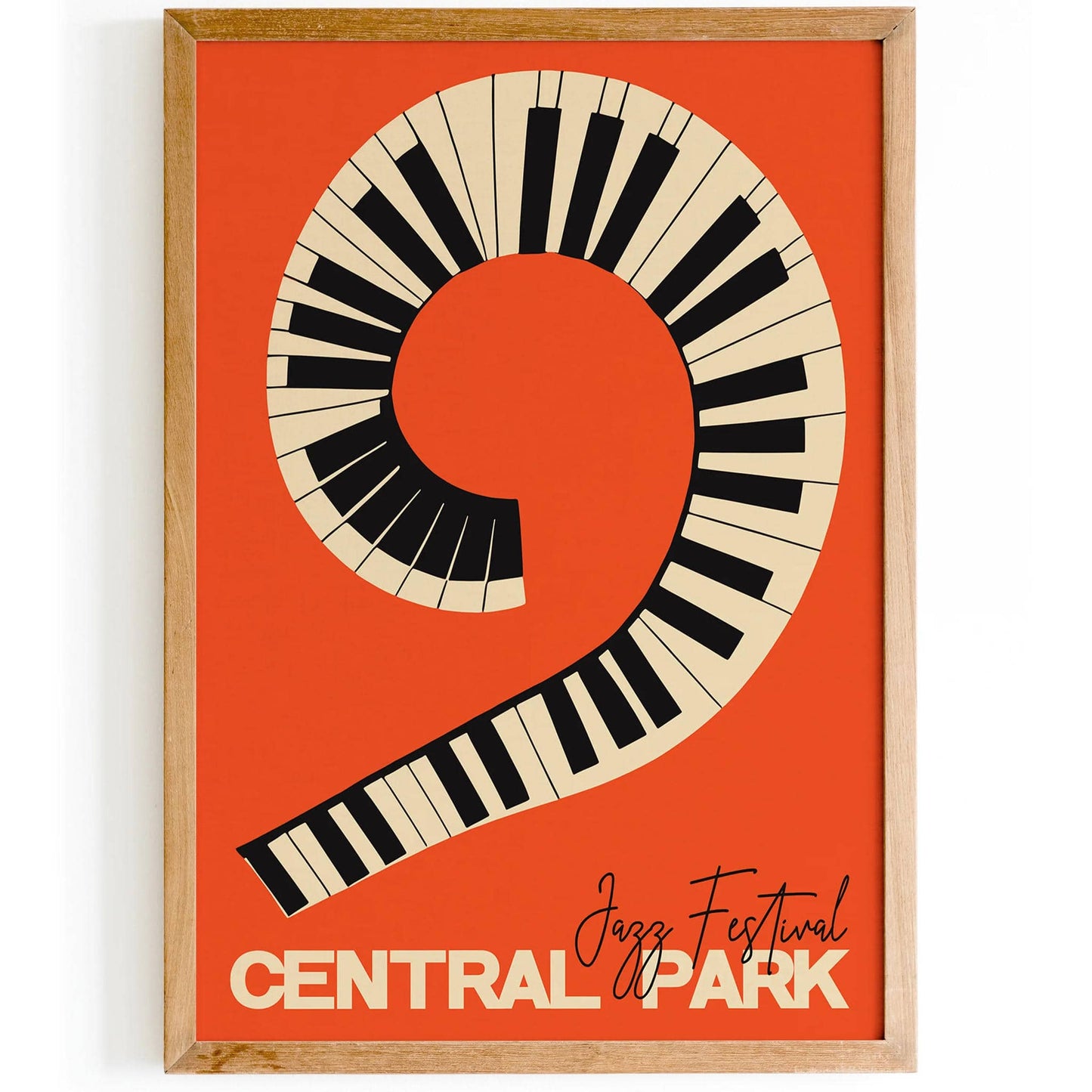 Central Park Jazz Festival Orange Poster - HypeSheriff