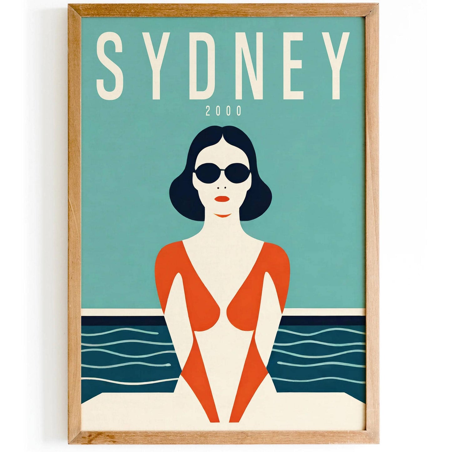 Sydney 2000 Swimmer Art Poster - HypeSheriff