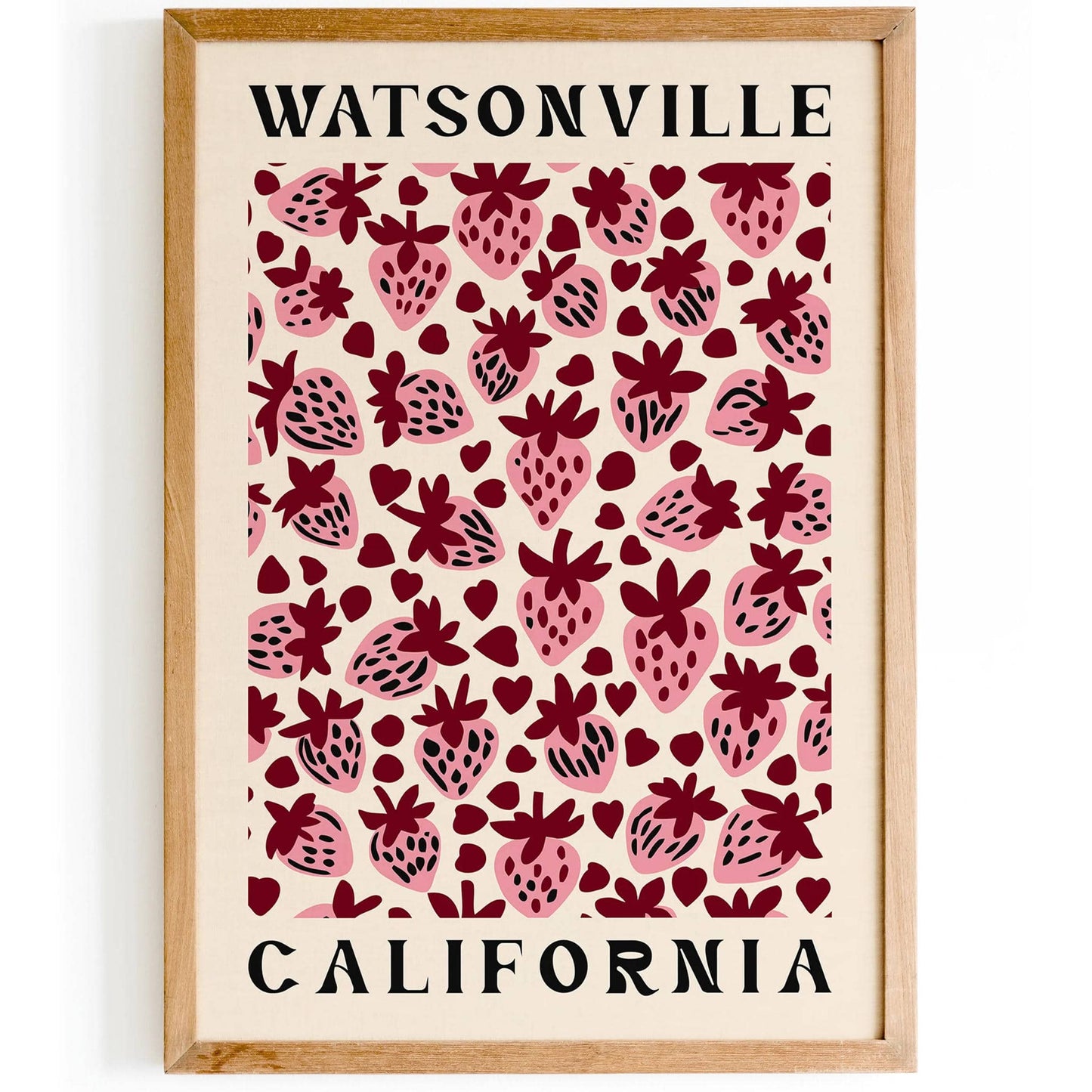 Watsonville California Pink Strawberries Print - HypeSheriff