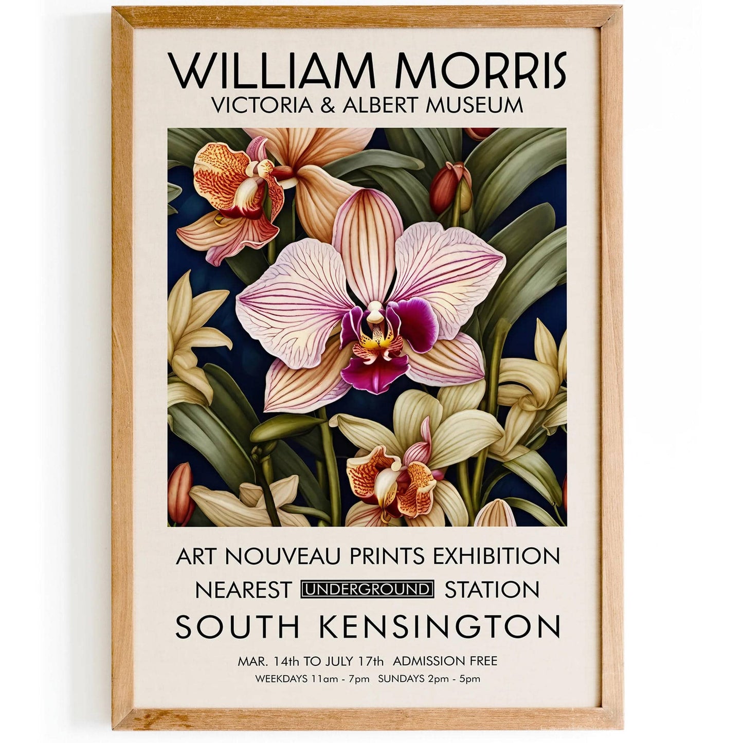 Art Nouveau Floral Morris Exhibition Wall Art - HypeSheriff