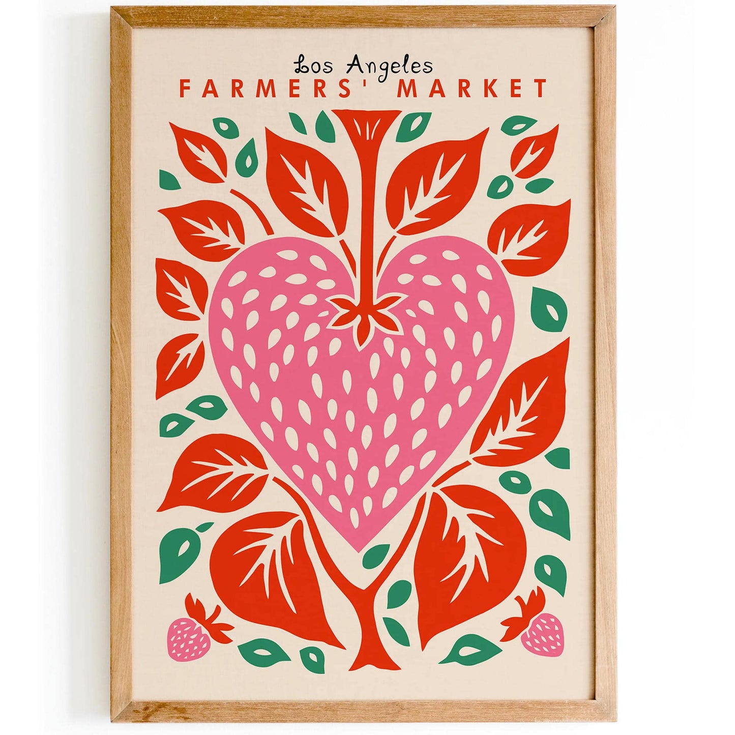 Los Angeles Farmers Market Pink Wall Art - HypeSheriff