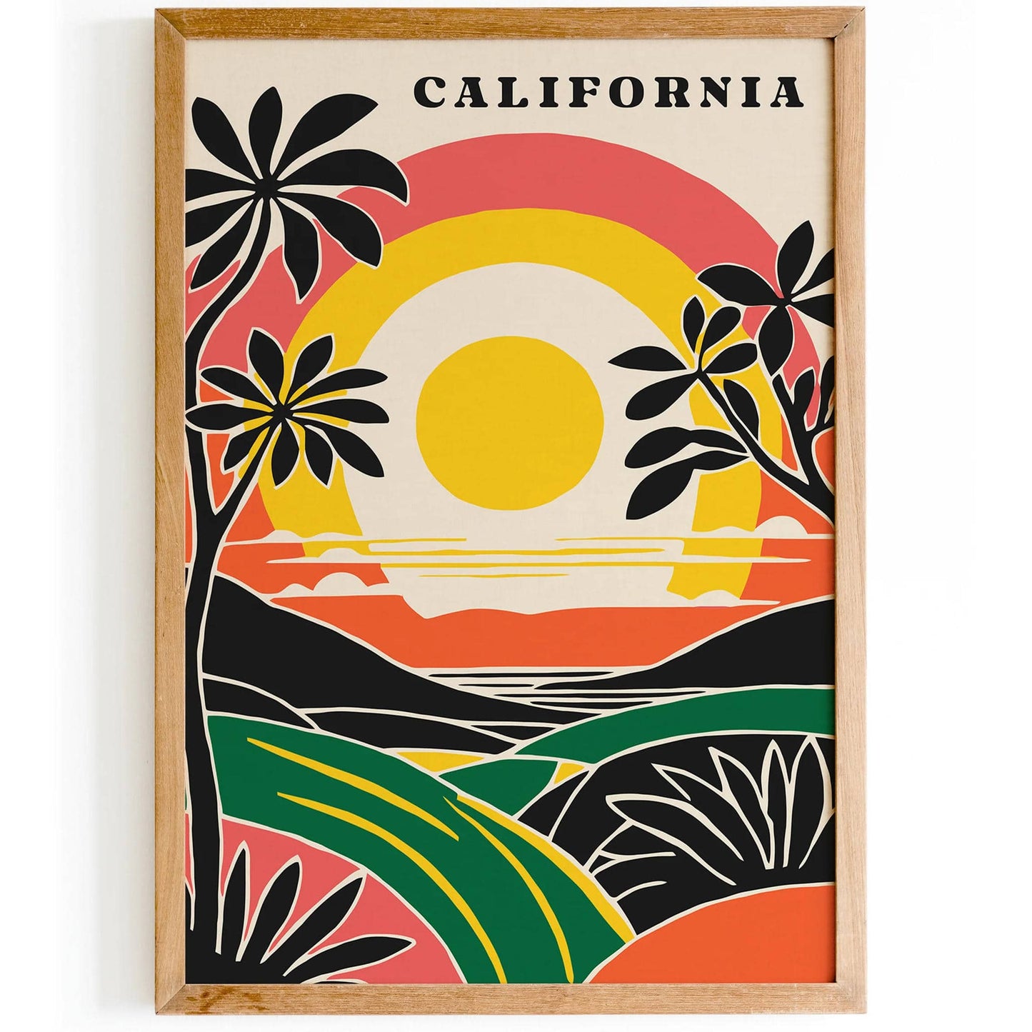 California Sunshine Vintage Scenic Wall Art - HypeSheriff