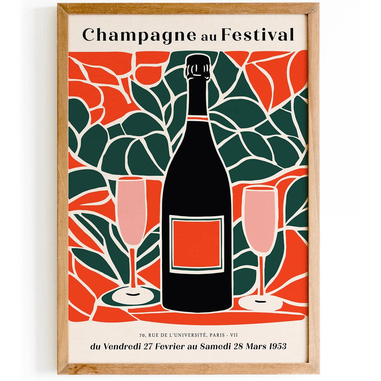 Champagne au Festival French Kitchen Poster - HypeSheriff