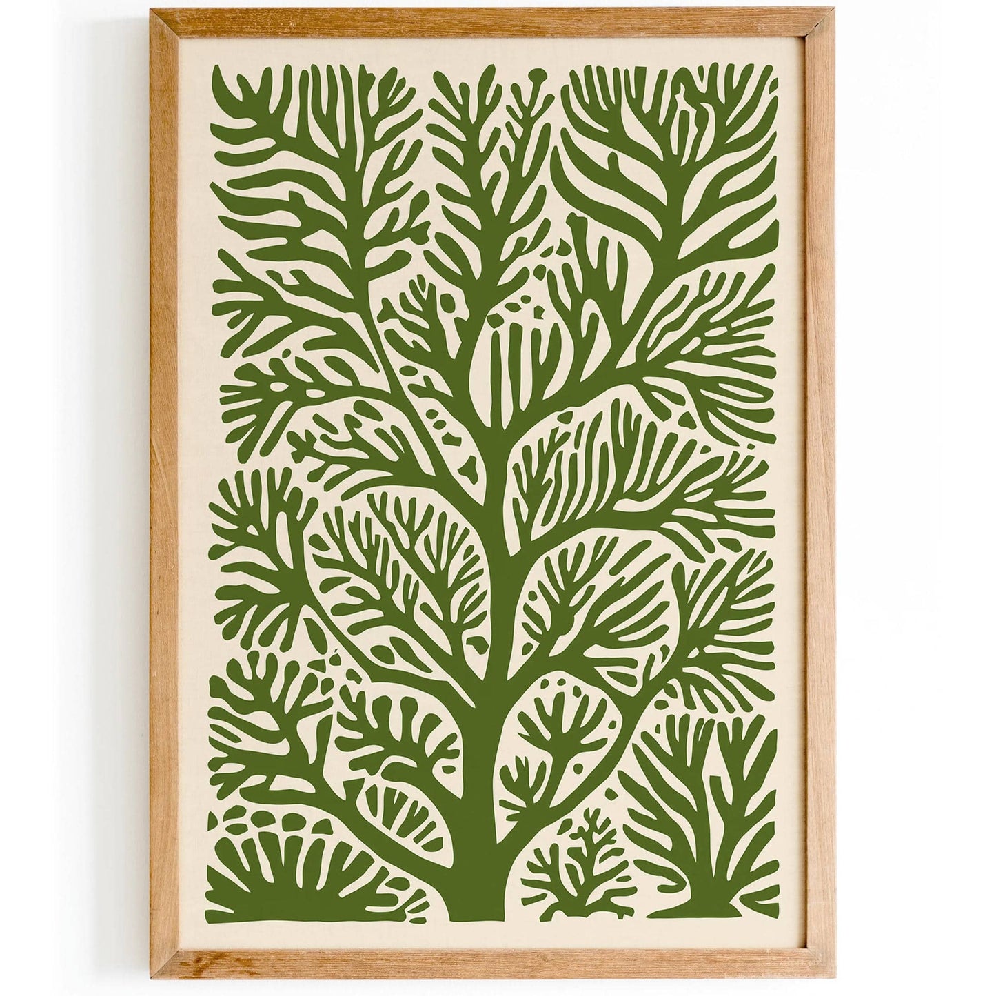 Green Botanical Coral Reef Art Print - HypeSheriff