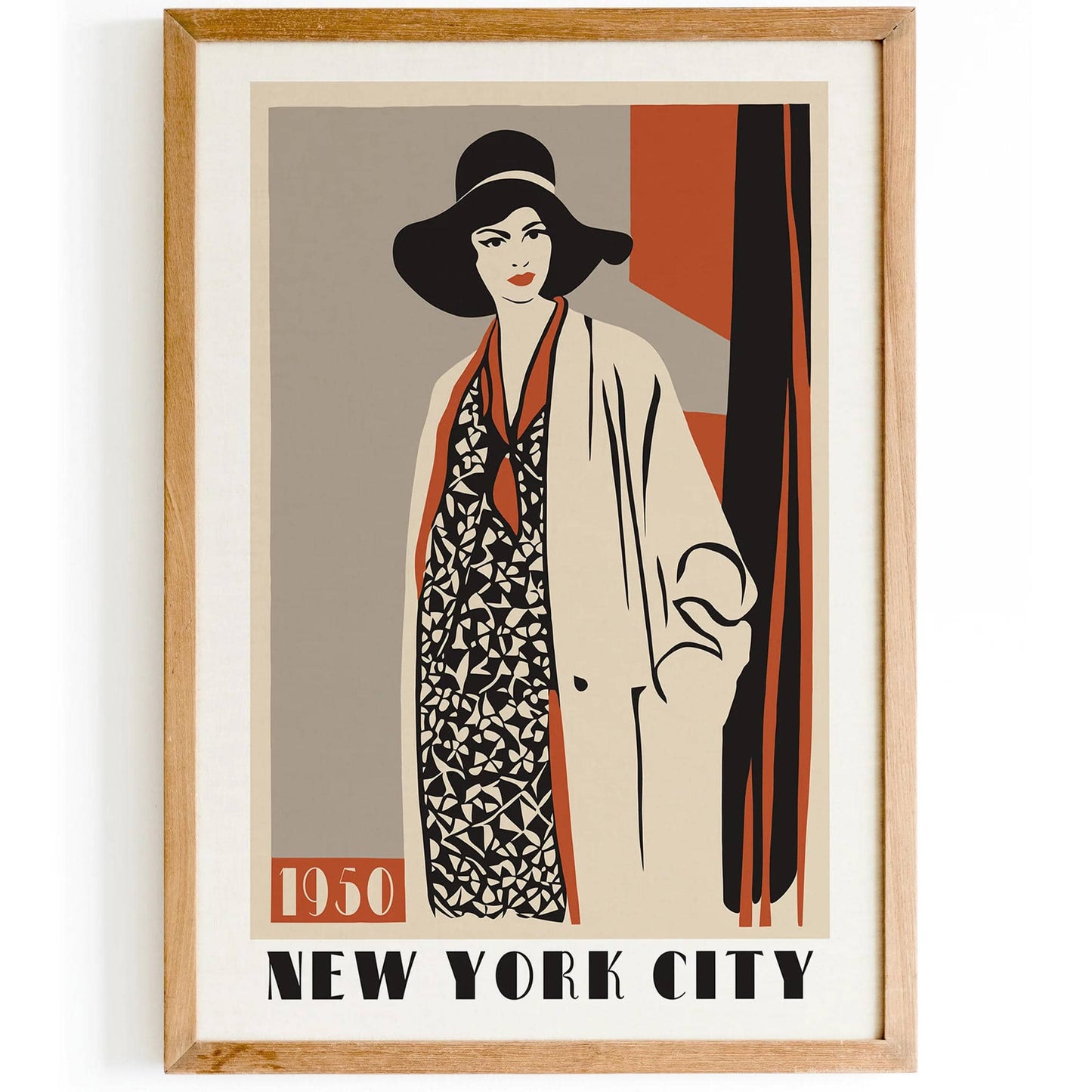 NYC 1950 Fashion Week Vintage Art Print - HypeSheriff