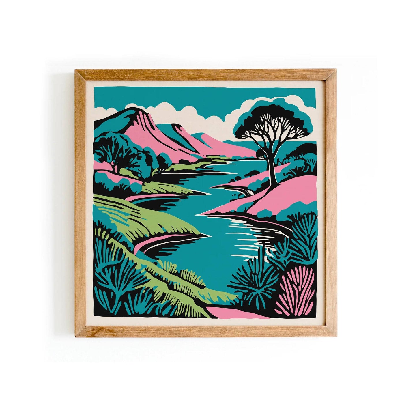 Colorful Landscape Square Wall Art - HypeSheriff