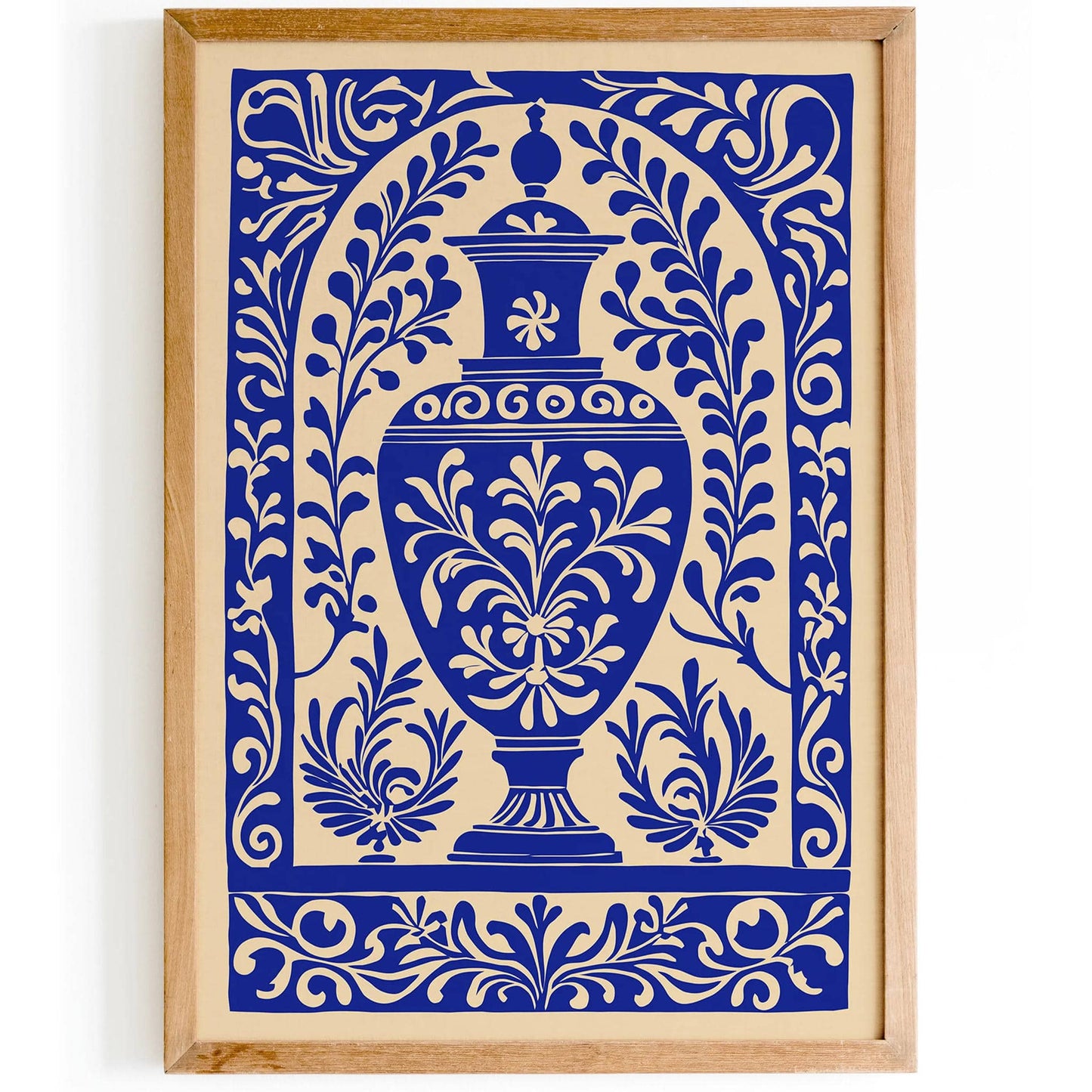 Ancient Vase Floral Cut Outs Print - HypeSheriff