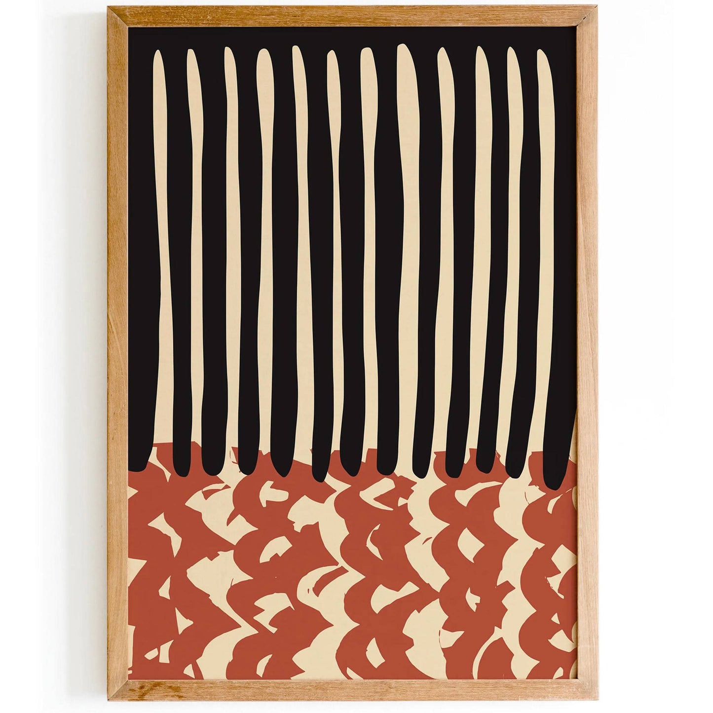 Mid-Century Modern Stripes Wall Art Print - HypeSheriff