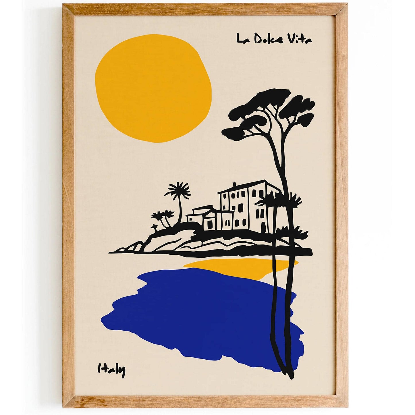 La Dolce Vita Italy Minimalist Travel Poster