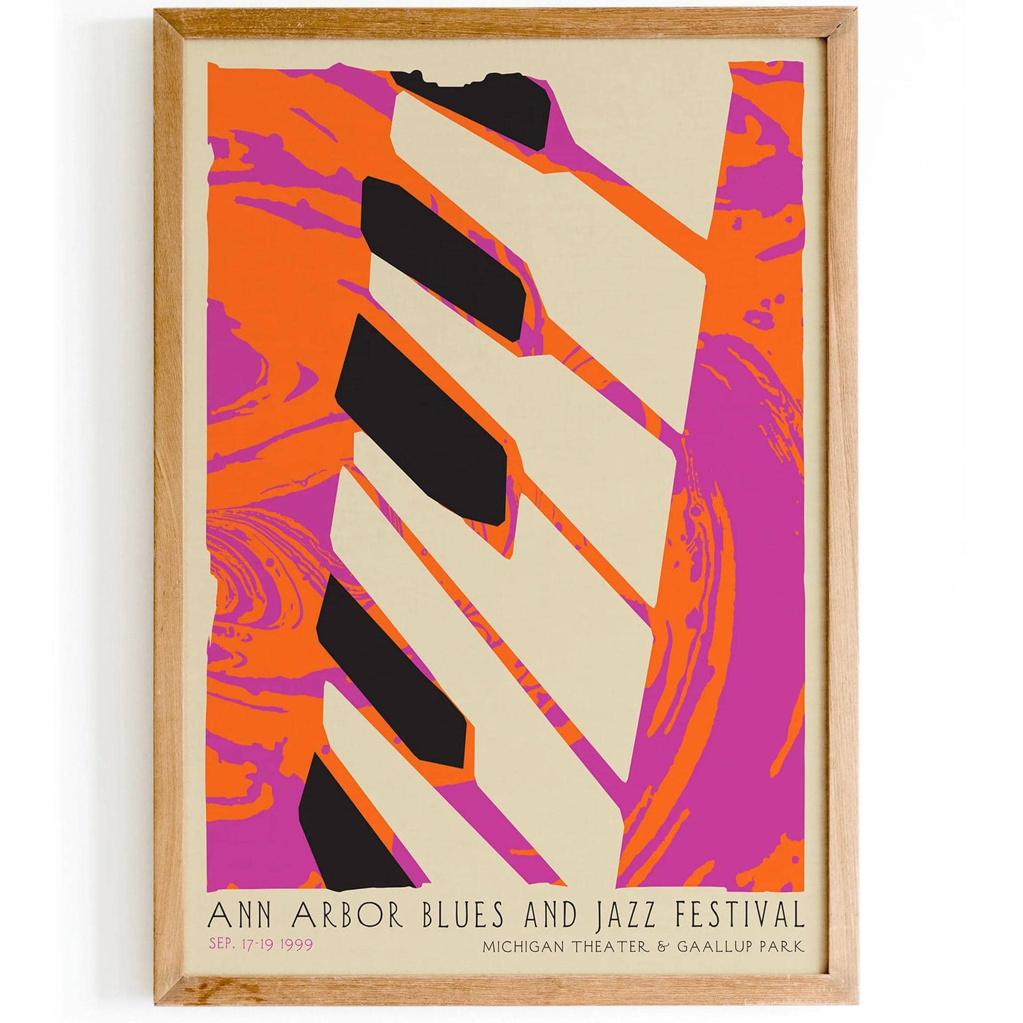 Ann Arbor Blues and Jazz Colorful Poster - HypeSheriff