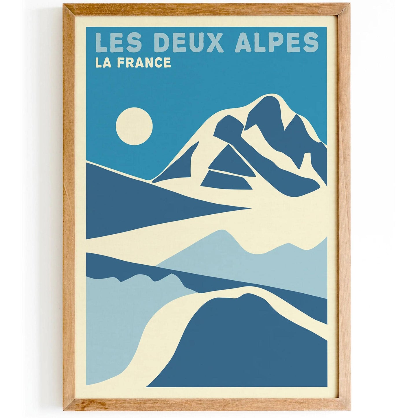Les Deux Alpes Mountains Minimal Poster - HypeSheriff
