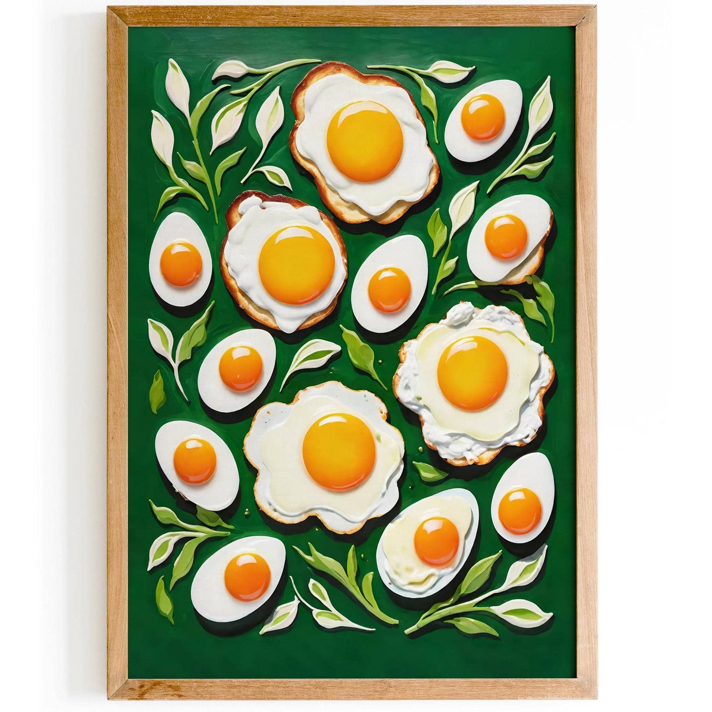 Eggs Painting Print in Green