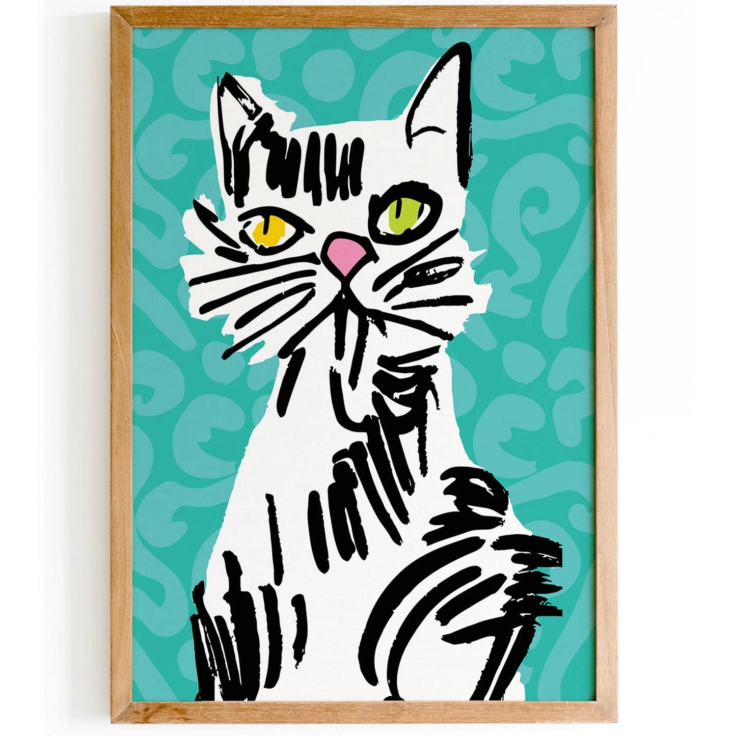Cat Doodle Wall Art Prints - HypeSheriff