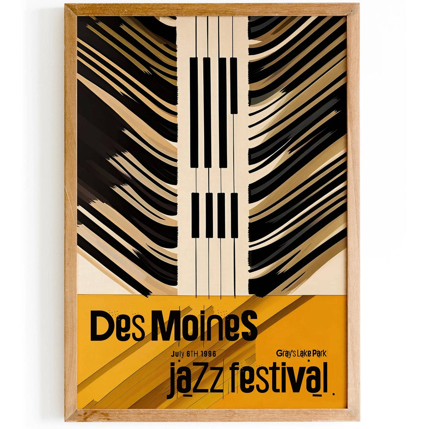 Des Moines Jazz Festival Piano Poster - HypeSheriff