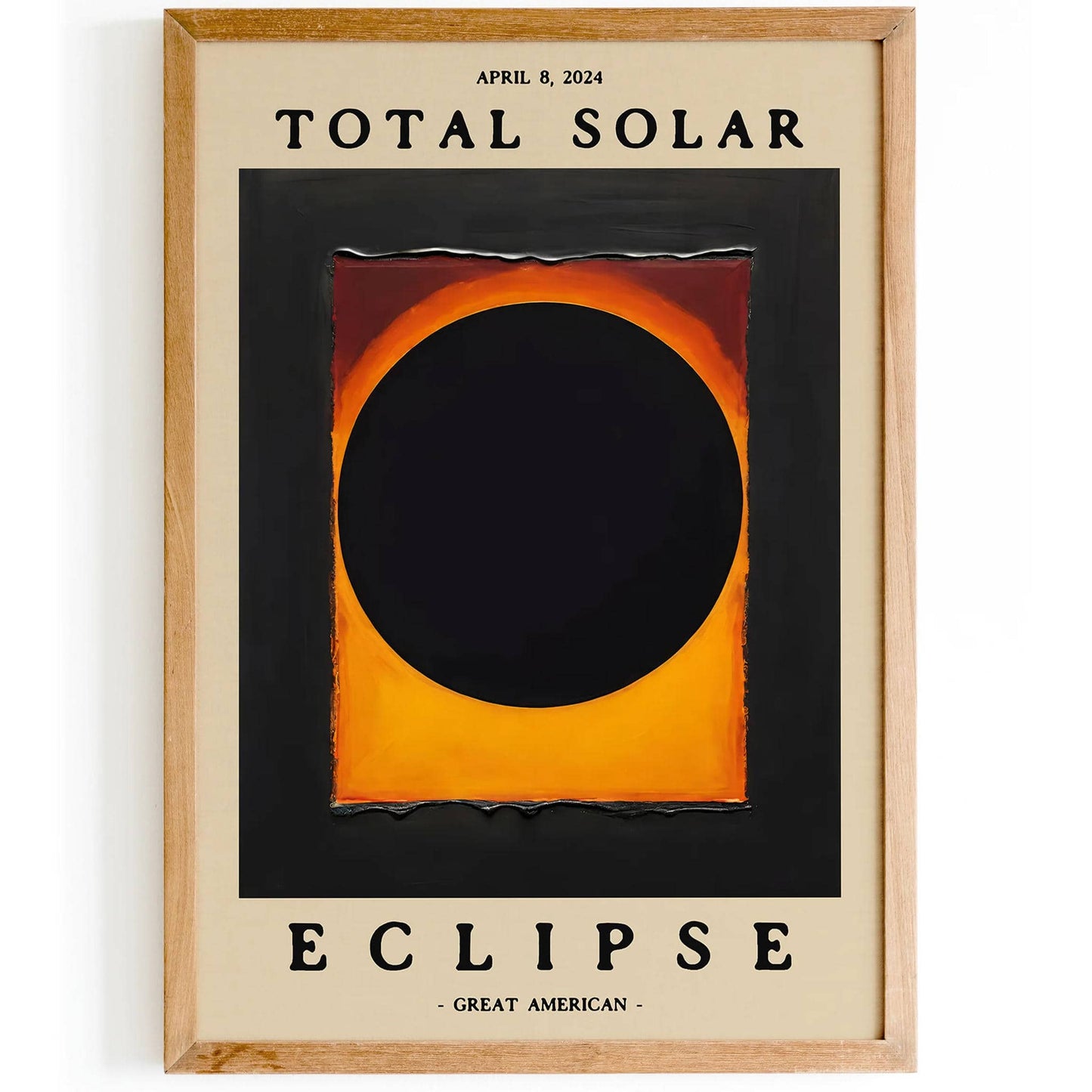 Total Solar Eclipse Black Space Poster