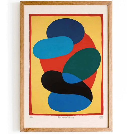 Bold Abstract Ellipse Composition Poster