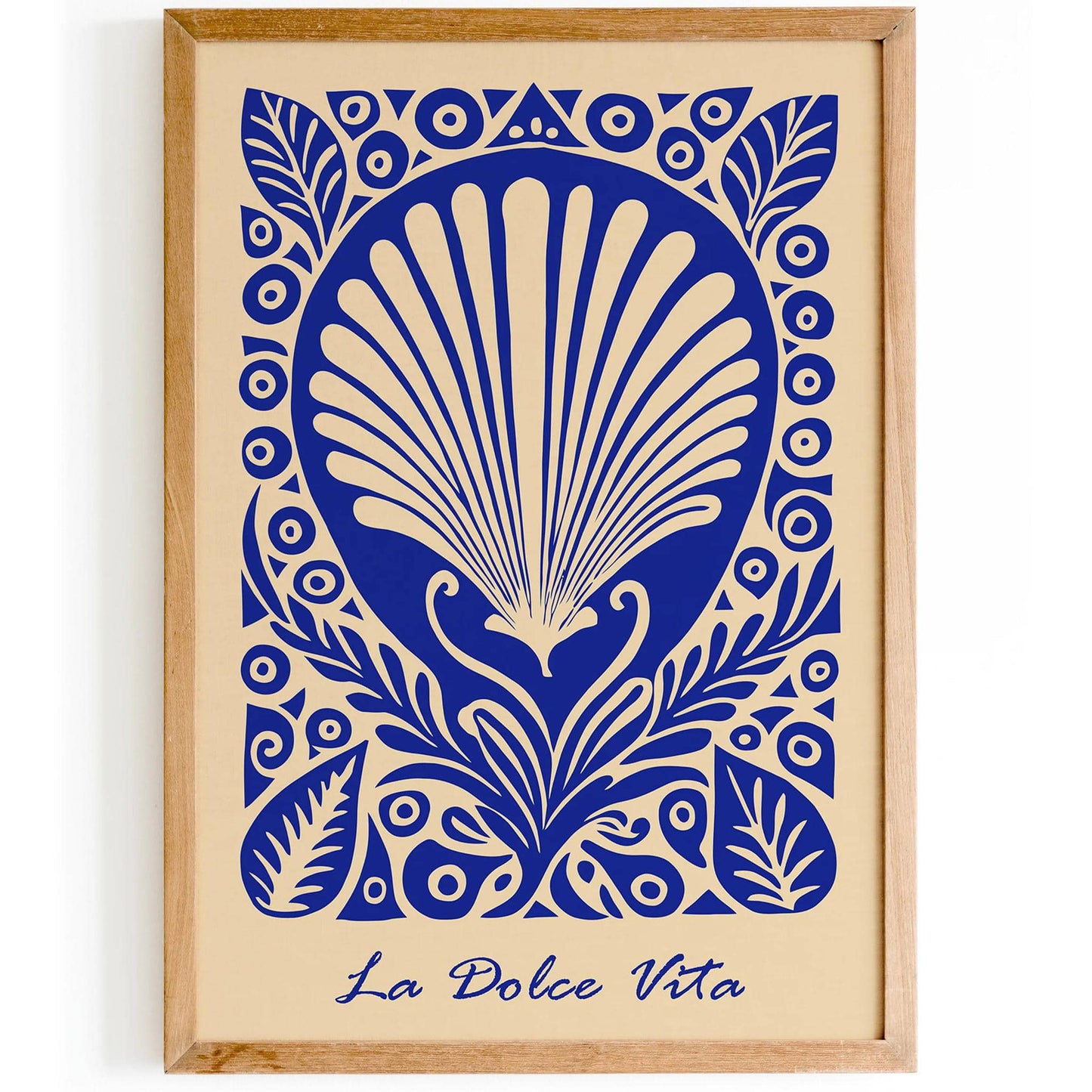 La Dolce Vita Blue Seashell Poster