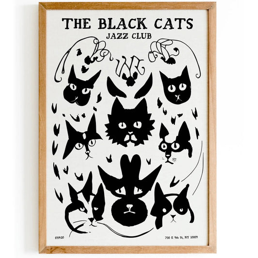 The Black Cats Jazz Club Poster
