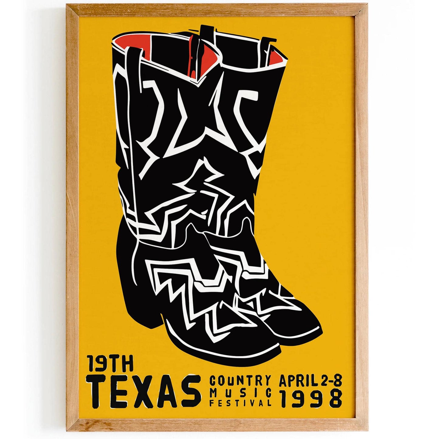 Yellow Texas Country Music Fest Art Print - HypeSheriff