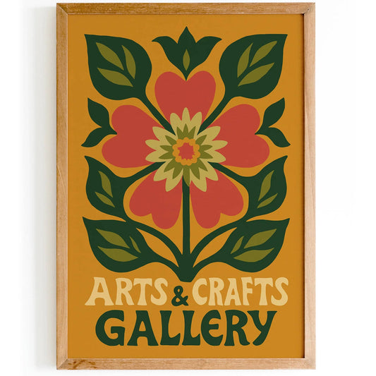Arts & Crafts Gallery Floral Print Poster
