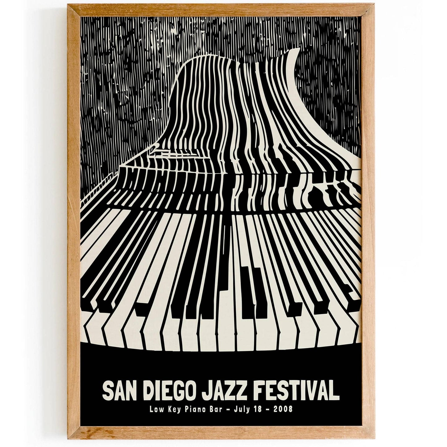 San Diego 2008 Jazz Festival Piano Poster - HypeSheriff
