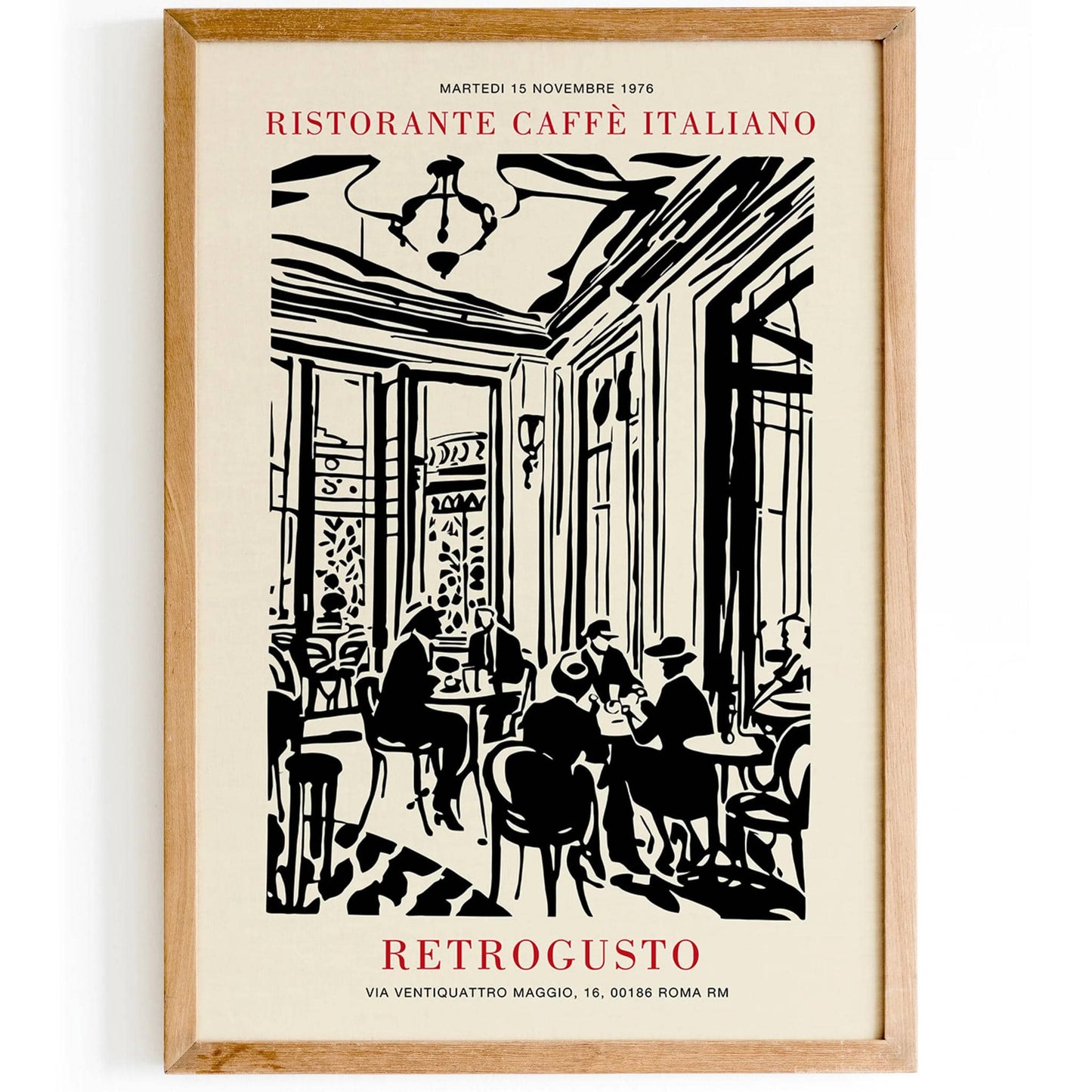 Cafe Italiano Painting Poster - HypeSheriff