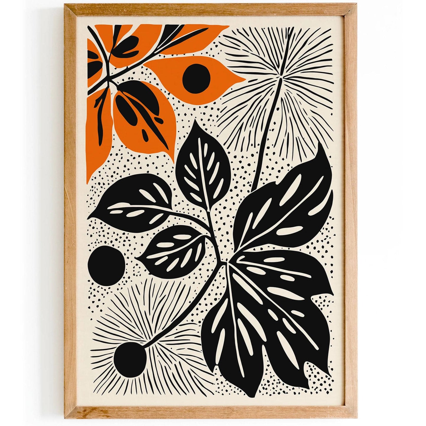 Black Abstract Nature Art Print - HypeSheriff