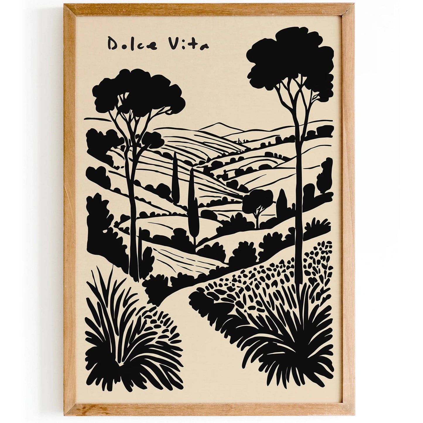 Dolce Vita Italian Black Ink Poster - HypeSheriff