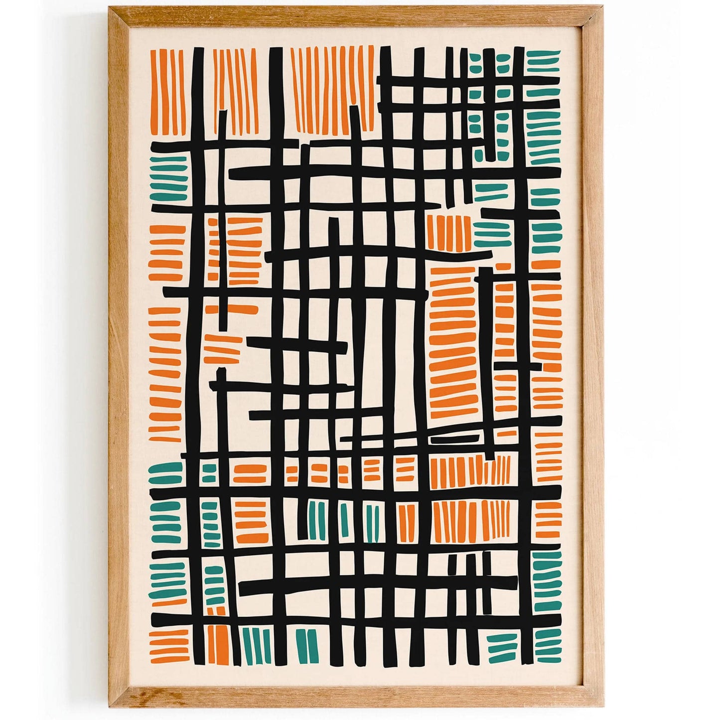 Mid Century Geometric Abstract Poster 2024 - HypeSheriff