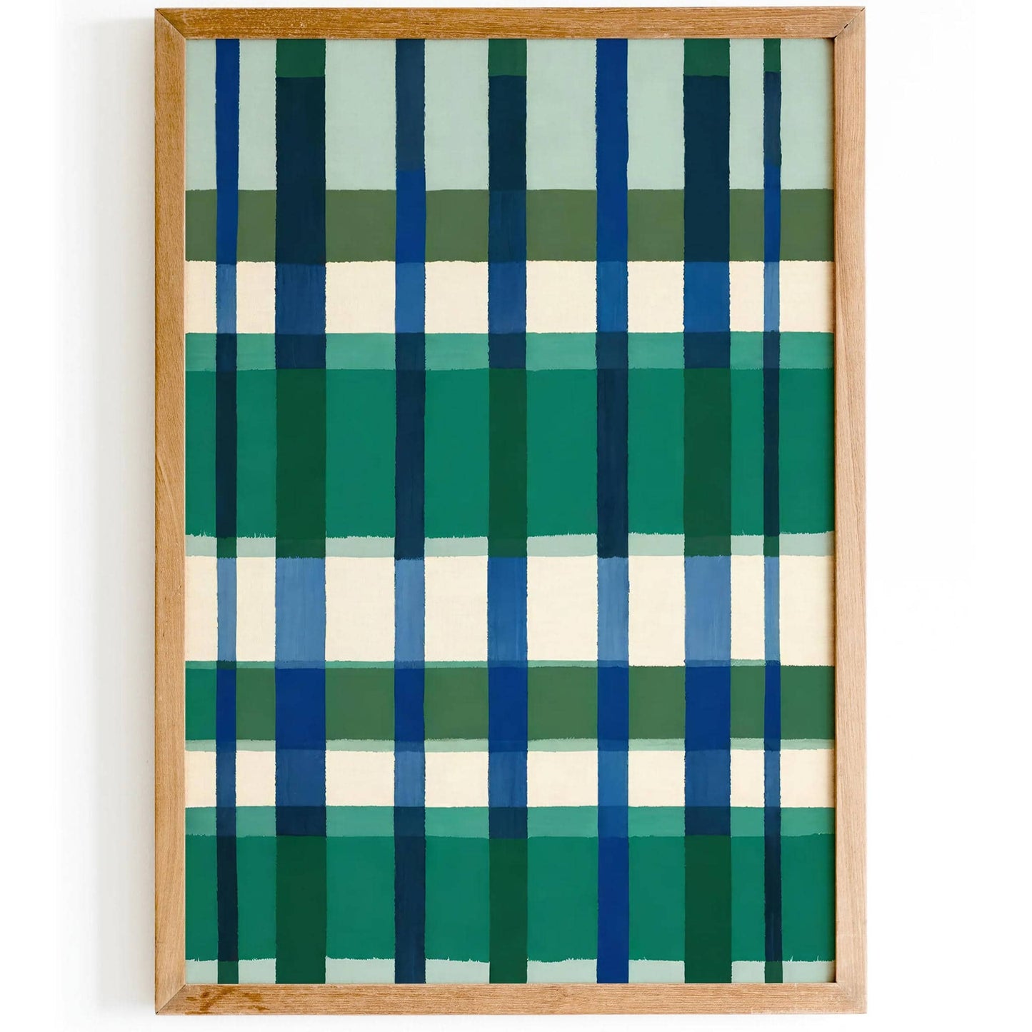 Abstract Tartan Wall Art - Cottage House Print - HypeSheriff