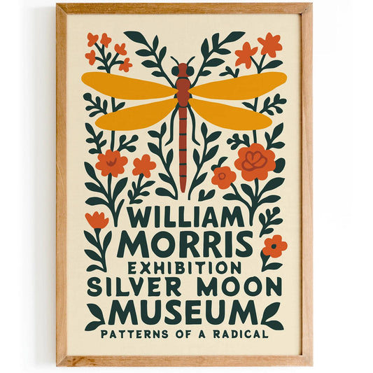 William Morris Exhibition Dragonfly Art Print