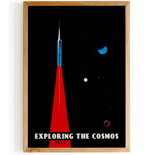 Exploring the Cosmos Vintage Space Poster