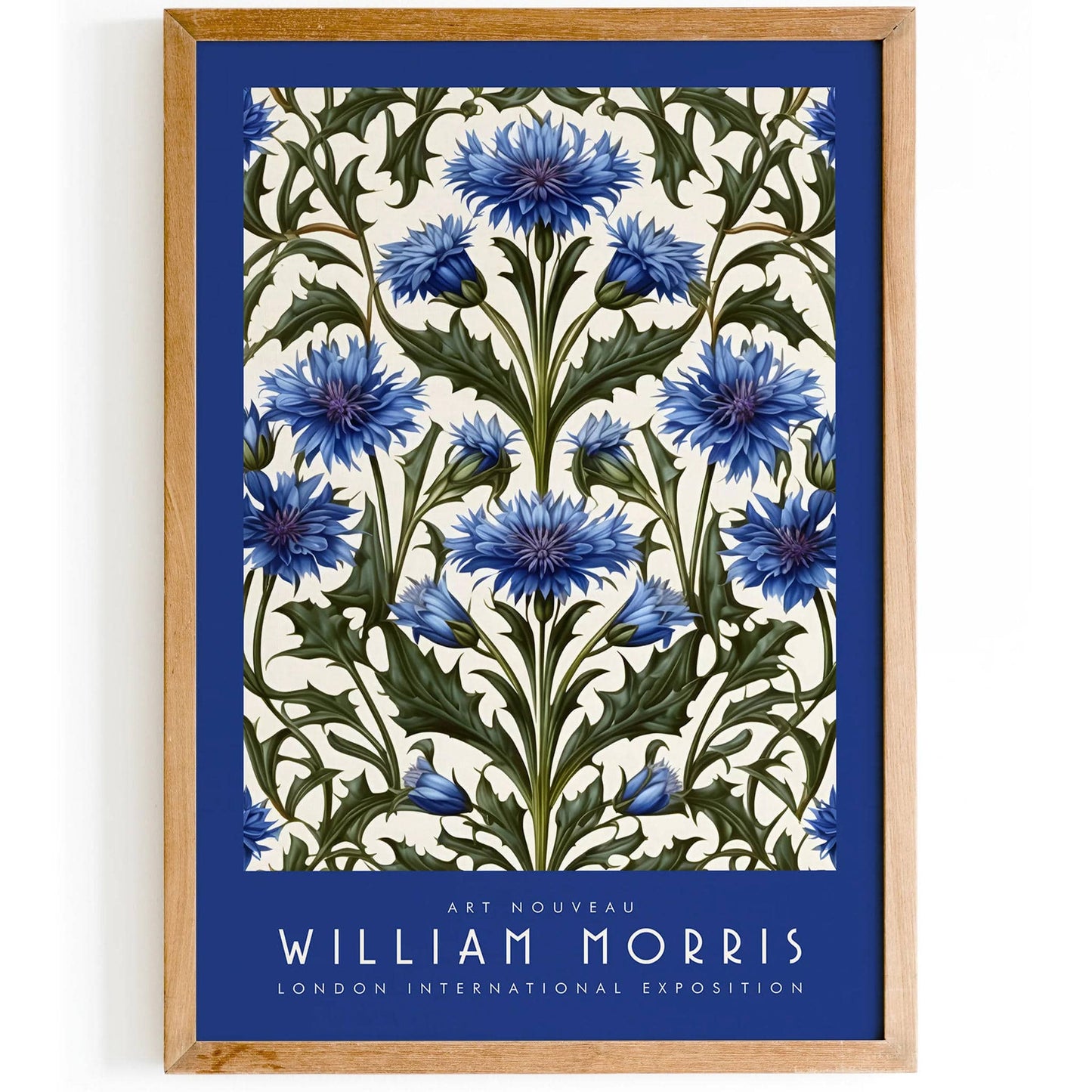 William Morris Blue London Exhibition Poster - HypeSheriff