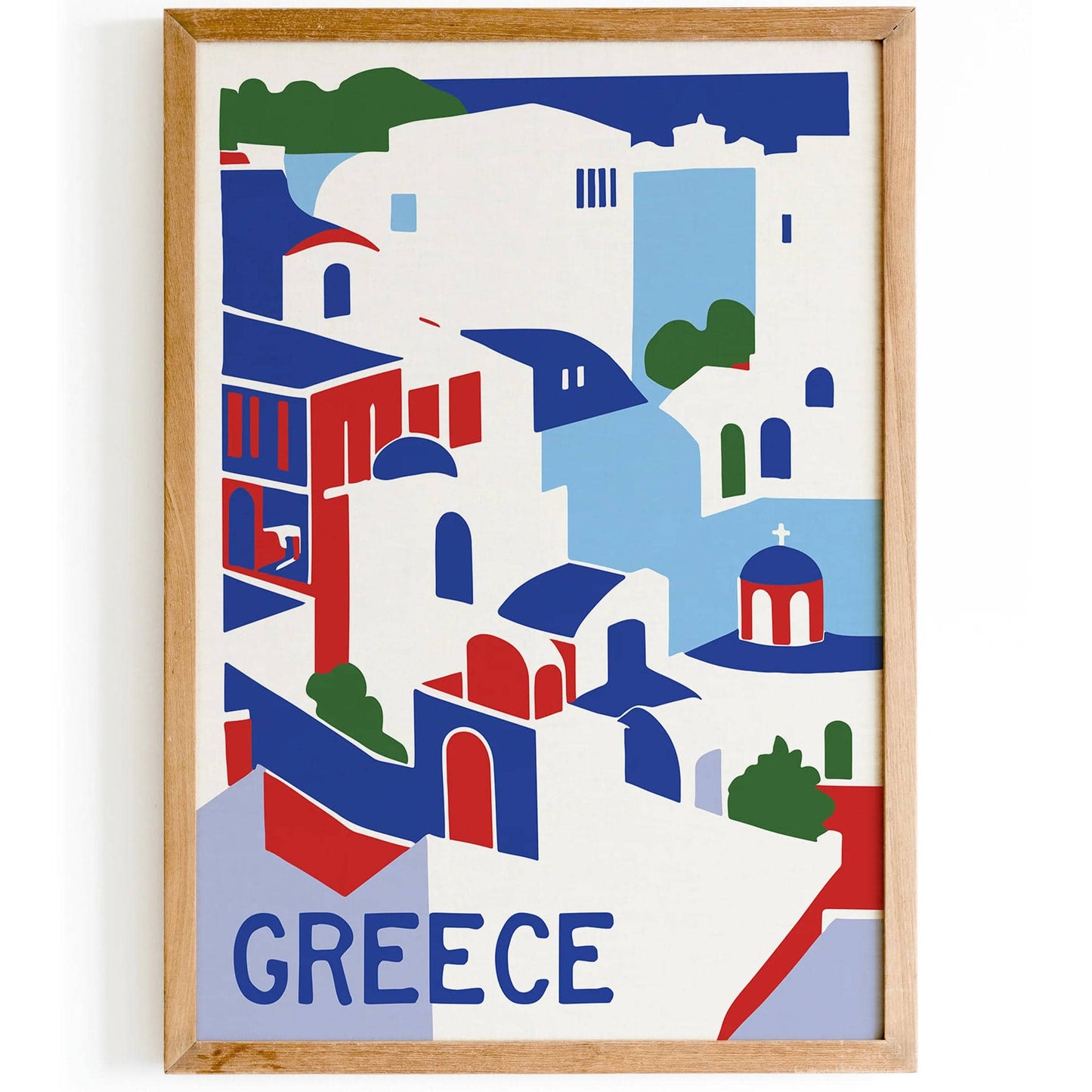 Minimalist Greece Travel Poster - HypeSheriff