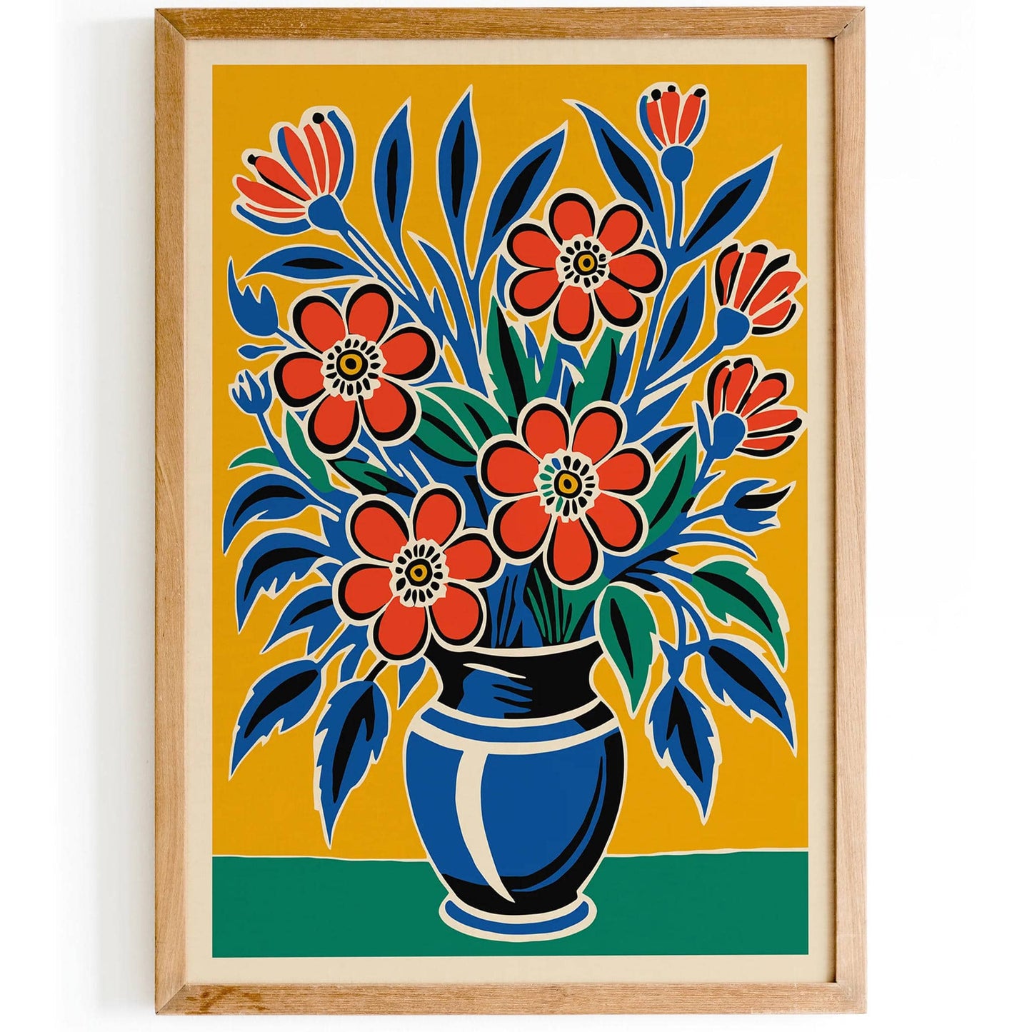 Colorful Kitchen Flowers Art Print 2024 - HypeSheriff