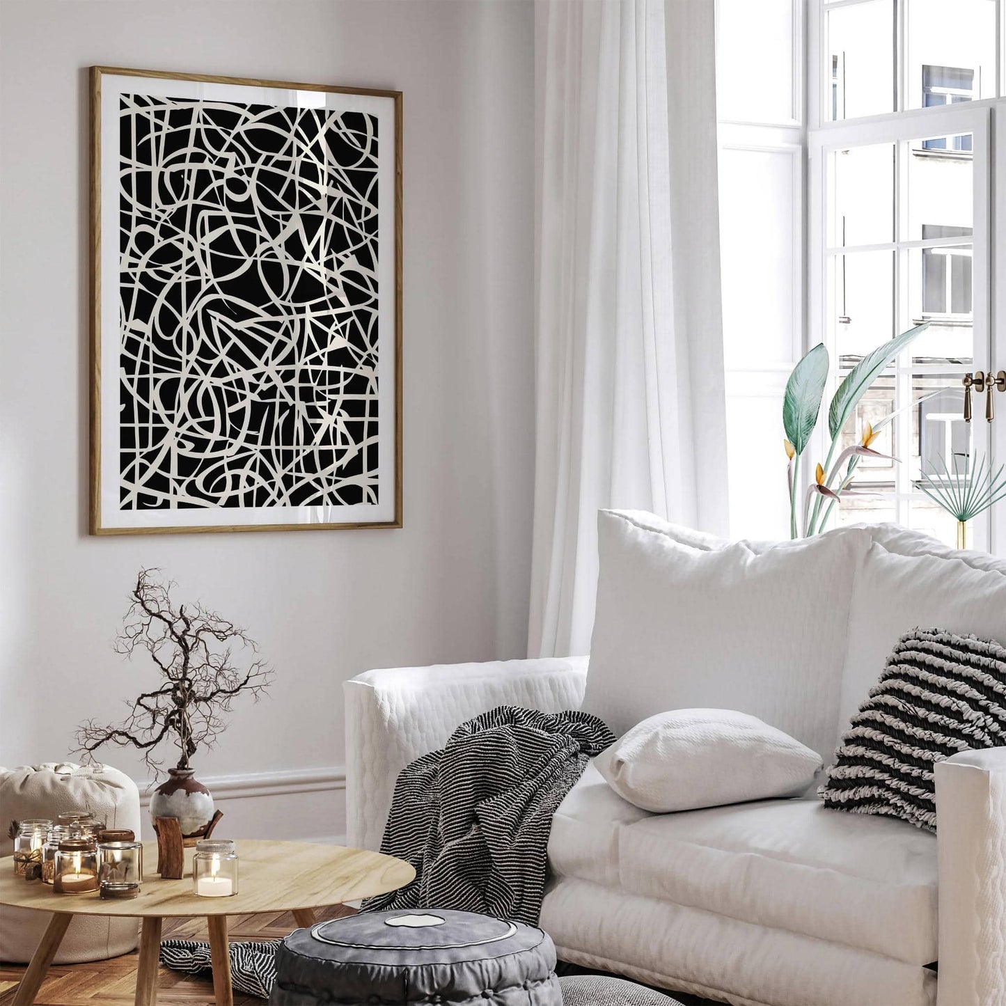 Abstract Brush Strokes Art Print - HypeSheriff