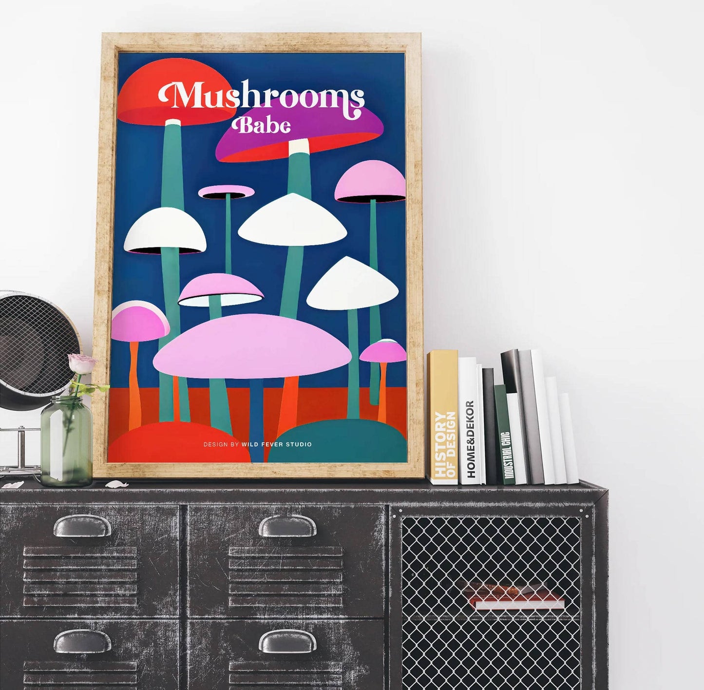 Mushrooms Babe Colorful Poster