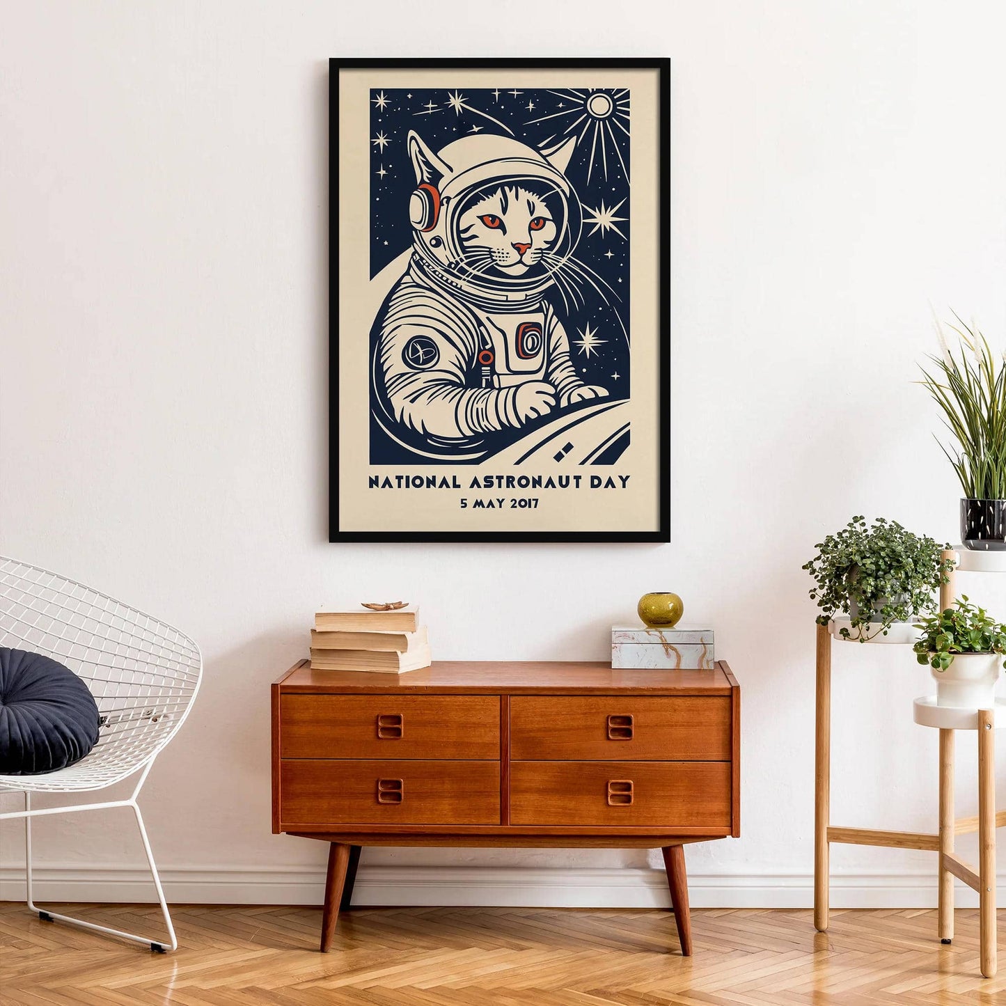 National Astronaut Day Cat Poster - HypeSheriff