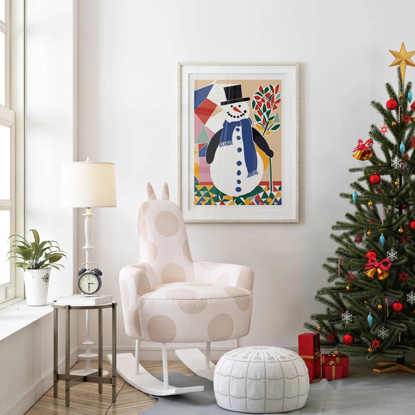 Cute Snowman Nursery Poster - HypeSheriff