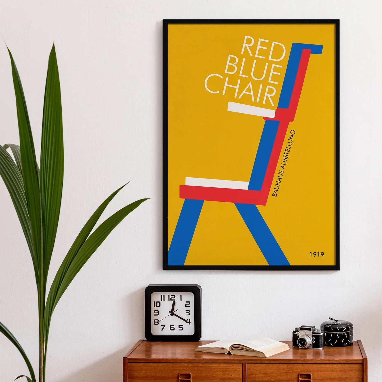 Bauhaus Red Blue Chair Poster - HypeSheriff