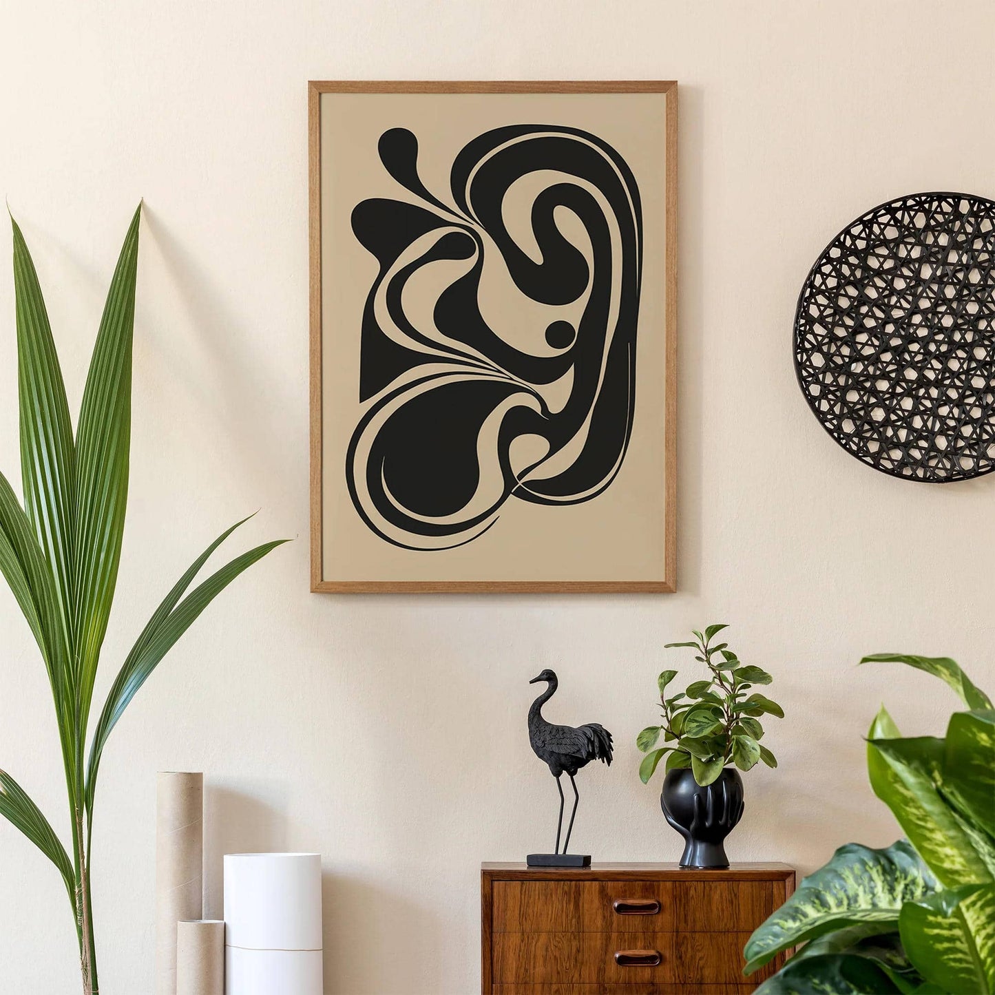 Minimalist Rustic Organic Shape Art Print - HypeSheriff