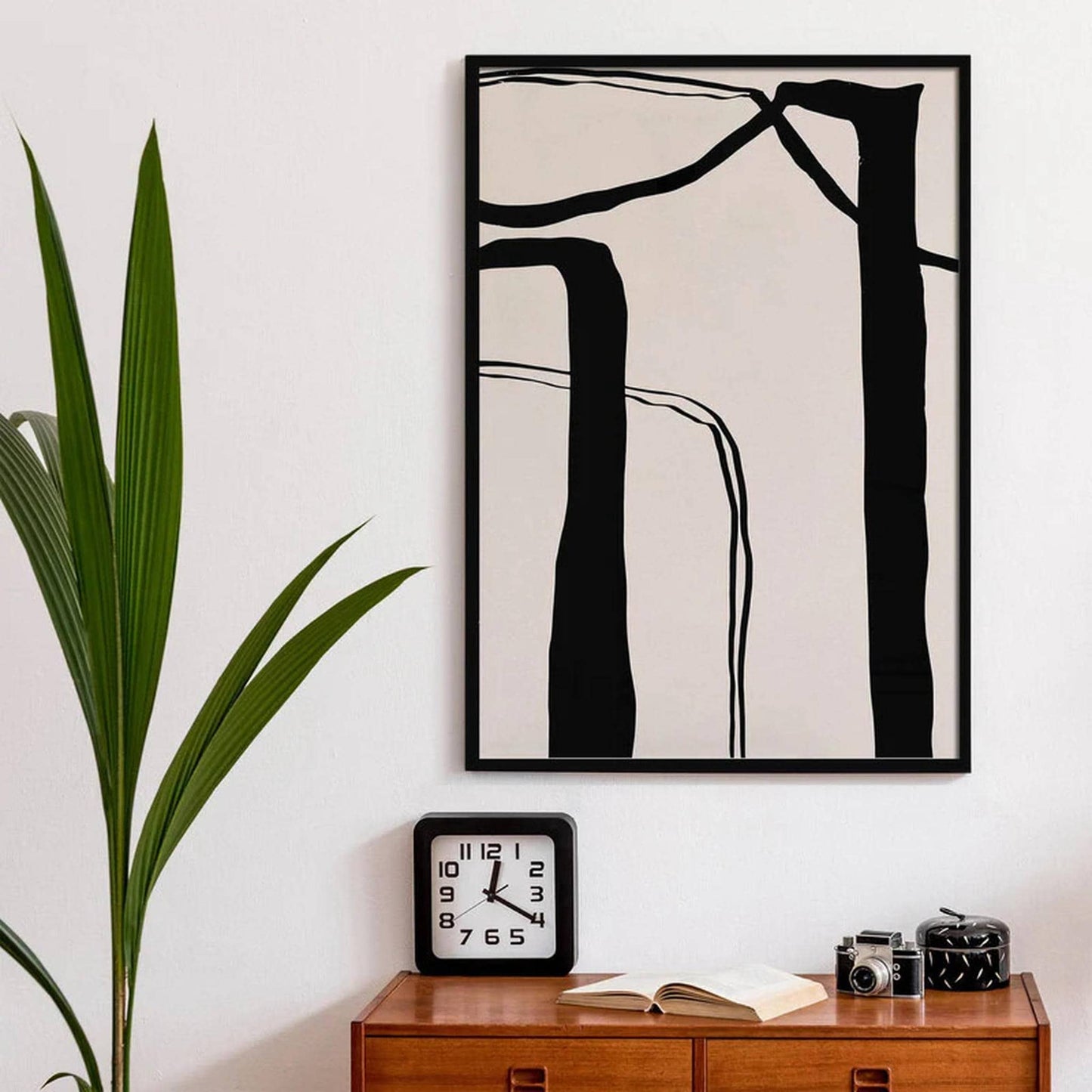 Set of 2 Black Modern Ink Drawing Posters - HypeSheriff