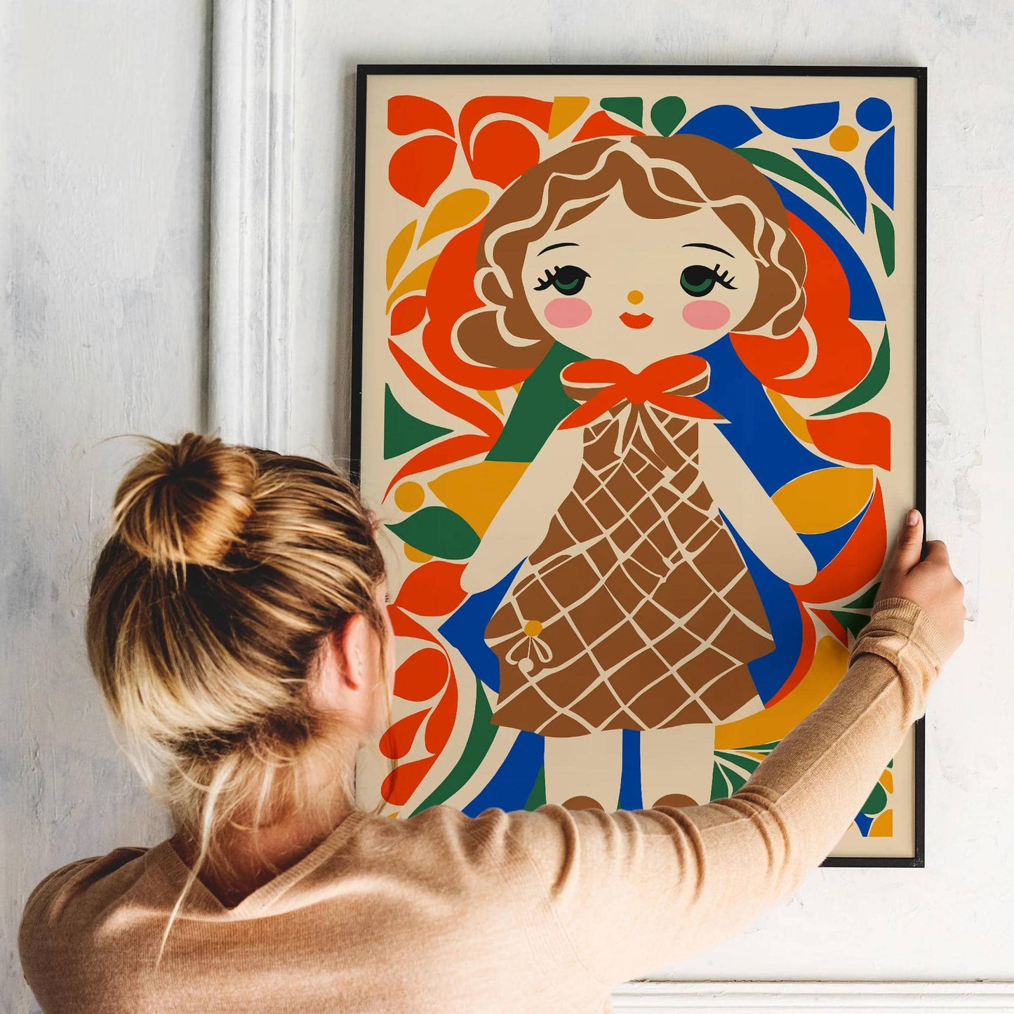 Cute Little Dollie Art Print Kids Room Decor - HypeSheriff
